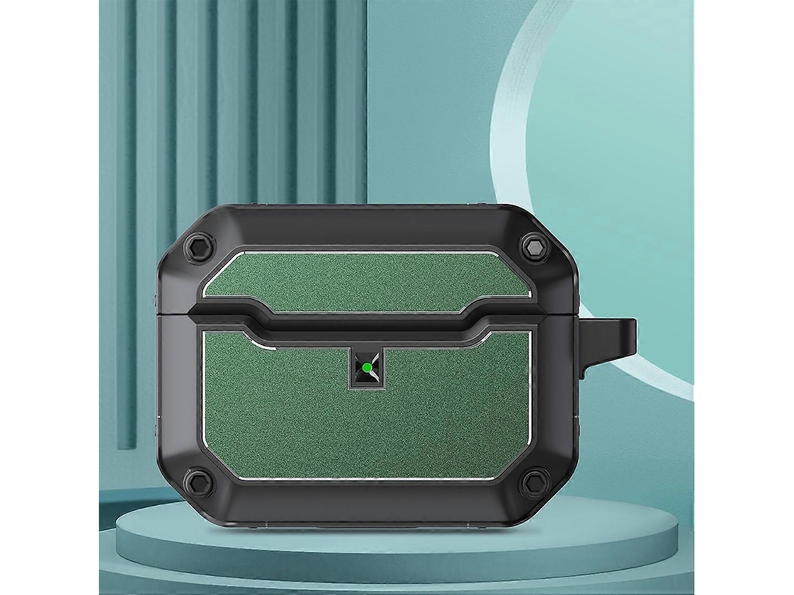 Capa protetora de TPU com gancho para fone de ouvido e sistema de absorção de impacto para AirPods Pro GIECY (vermelha)