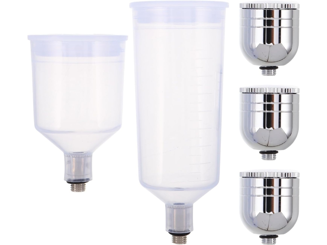 Conjunto De 5 Copos Para Tinta De Aerógrafo, Recipiente De Plástico Para Mistura.