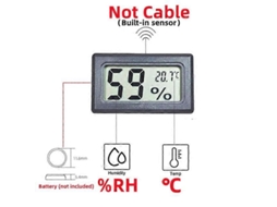 Mini Termômetro E Higrômetro Digital Lcd Para Ambientes Internos, Prático E Com Sensor De Temperatura E Umidade.