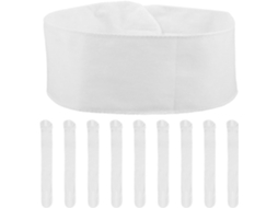 Pacote Com 10 Faixas Faciais Descartáveis De Tecido Não Tecido Branco.