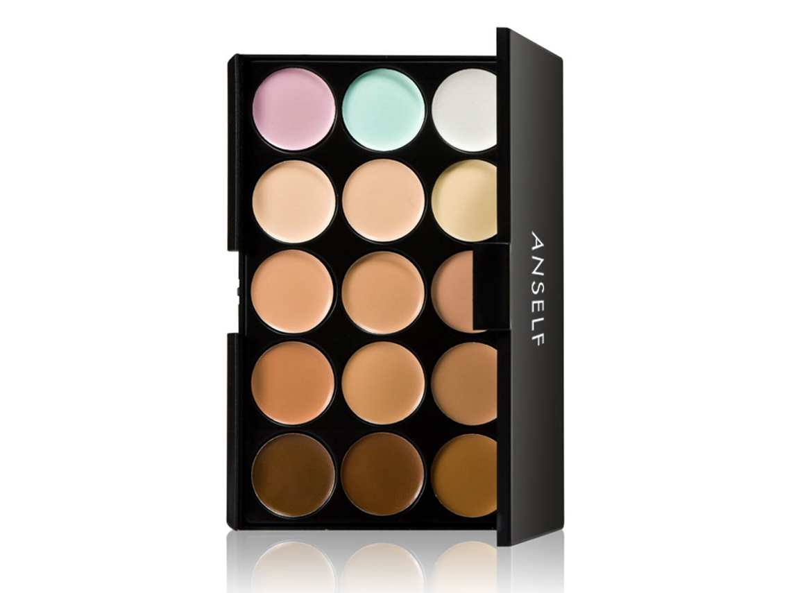 Paleta de Corretivos Anself com 15 Cores em Tons Terrosos para Mulheres