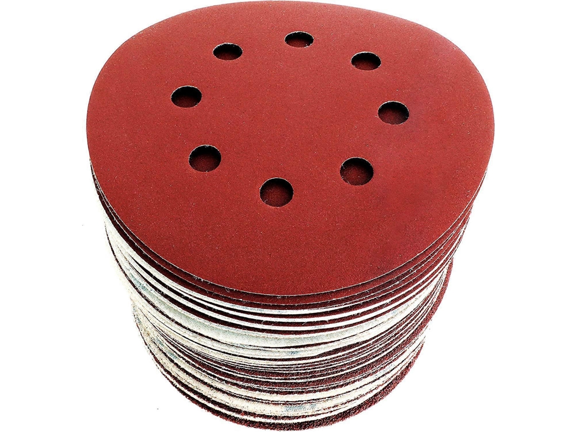Lixadeira de 8 furos de 125 mm P40/P60/P80/P120/P180/P240