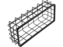 Cesto De Armazenamento Metal Retangular Para Parede, Em Ferro Preto, Para Banheiro