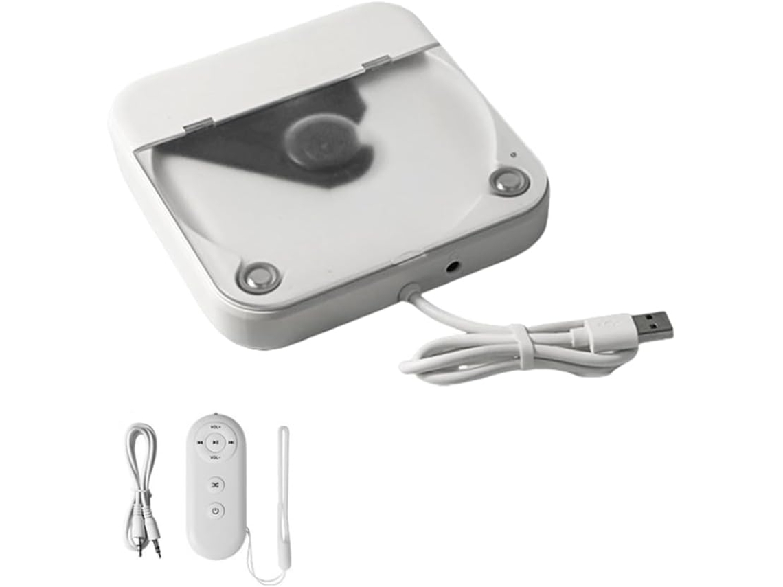 Leitor Cd Externo Universal Para Carro - De Portátil Com Cabo Auxiliar Conecta-se À Porta Usb Do Conexão Sem