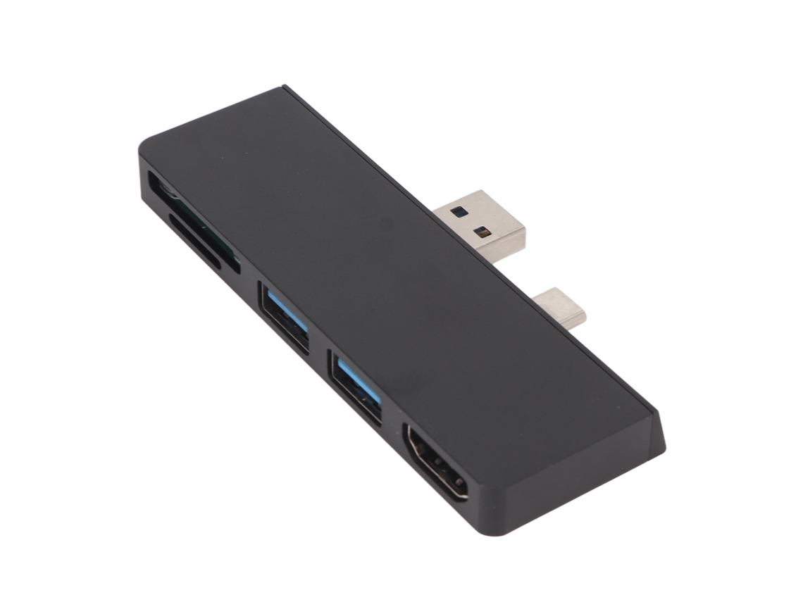 Aetheria hub Usb C 5 em 2 para Surface Pro 7 com 4k Hd, 2 Portas Usb3.0 e Leitores de Cartão
