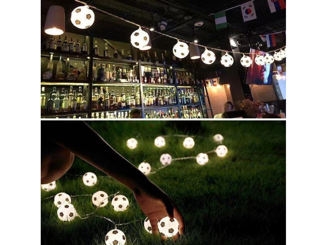 Luz de Modelagem Led para Futebol da Copa do Mundo Euro 2024, 3m, 20 Luzes BRILVIBERA (branco)