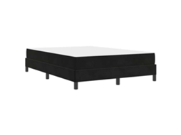 Conjunto 1 Cama Box Vidaxl Preto Tecido (160 X 200 Cm)