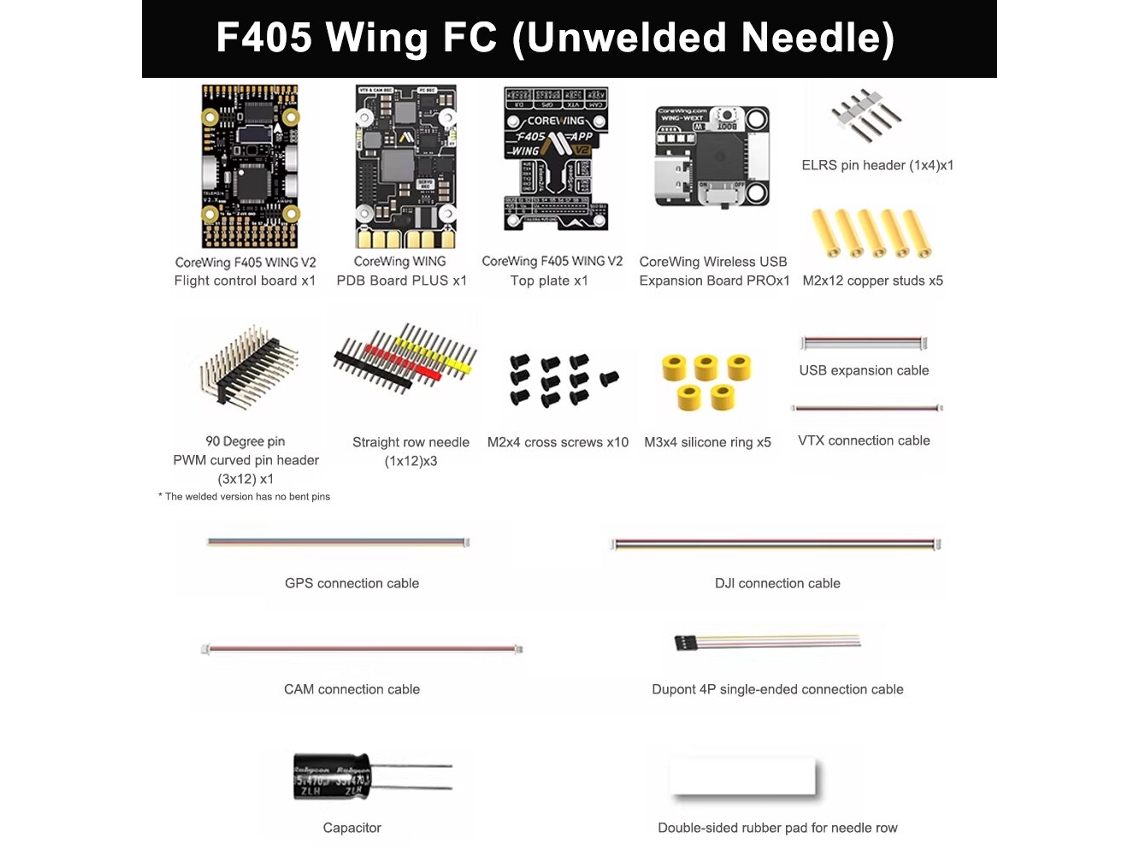 Agulha De Solda, Conector Xt60 Pré-soldado corewing F405 Wing App V2 Controlador De Voo Compatível Com Vtol Ardupilot Para Aeromodelos De Asa Fixa