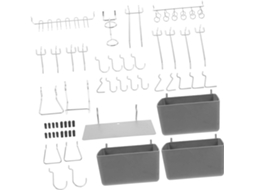 Kit De 114 Peças De Ganchos Metálicos Para Painel Perfurado, Organizador De Ferramentas Para Garagem, Oficina E Ateliês