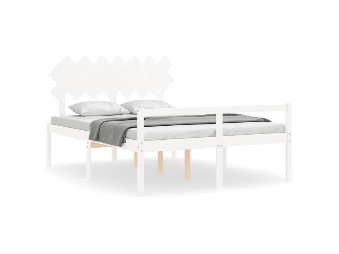 Senior Bed, Senior Beds Vidaxl Branco Madeira (140 X 200 Cm)