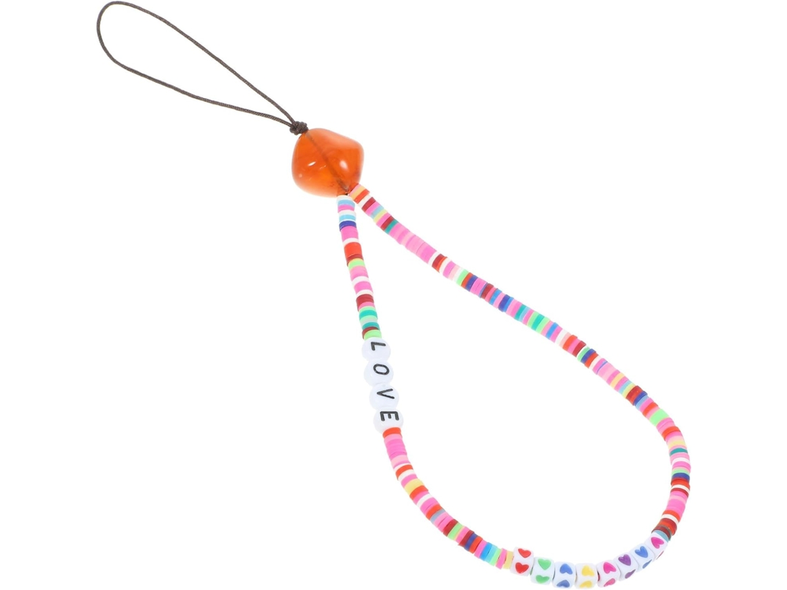 Cordão Para Celular Com Contas De Argila, Pingente Decorativo Anti-perda