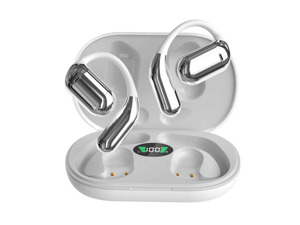 Fones de ouvido de condução óssea de 5,4 polegadas, aberto MDUG (branco)