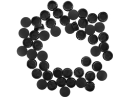 Yardenfun Conjunto De 50 Tampões Nylon Preto Para Orifícios Redondos 2cm Com Encaixe Por Pressão Móveis, Caixas