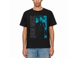 Rockinstone John Wick Vertical Text Rectangle 2 Black Adult T-shirt Size:s