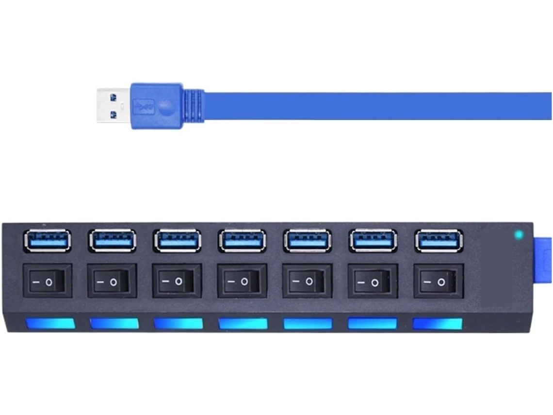 Hub Usb 3.0 De Alta Velocidade Com 4/7 Portas, Função Chaveamento