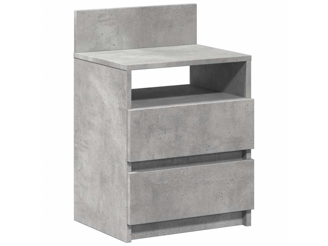 Bedside Cabinet, Bedside Cabinets Vidaxl Cinzeto Madeira Processada (n/a)