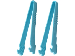 Conjunto De 2 Pinças Para Alimentos Sosoport Em Nylon Azul, Anti Escaldantes, Para Drenagem De Óleo, Multifuncionais