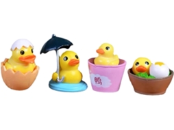 Patinhos em Miniatura para Casas de Bonecas Feitos de Pvc em Miniatura Patinhos em Miniatura para Jardim e Paisagismo CHABERLU