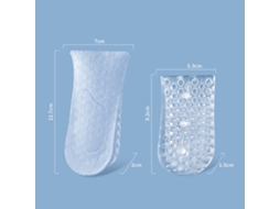Height-increasing Insoles, Multi-layer Transparent Silicone, Shock Absorption, Eoocoo