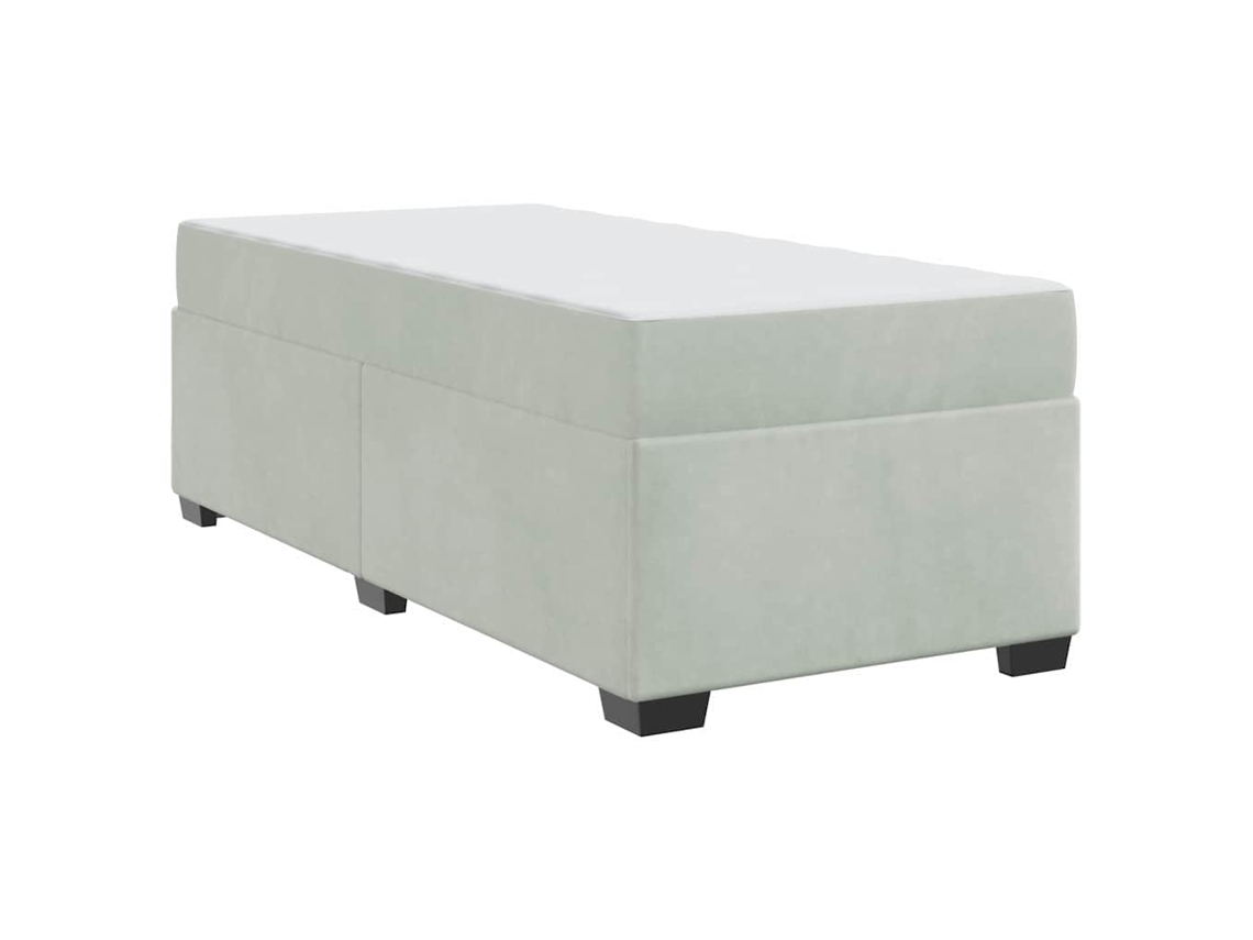 Conjunto 1 Estrutura Da Cama Vidaxl Cinzento-claro Tecido (90 X 190 Cm)
