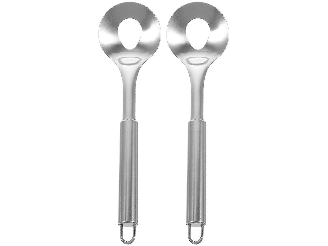 Conjunto De 2 Colheres Para Almôndegas Em Aço Inoxidável 304 (cabo Redondo)