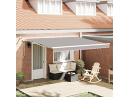 Vidaxl Toldo Retrátil Cinzento-claro 400 × 350 Cm Poliéster