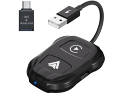 Conversor Sem Fio 2 Em 1 Carplay/android Auto Plug And Play Com Suporte Ios10 Com Fio Para Sem Fio Zeuxo