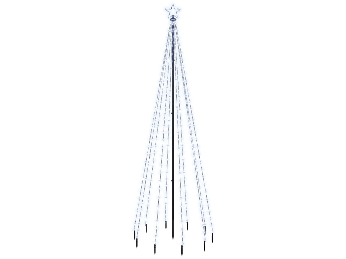 Árvore de natal com espigão VIDAXL Branco