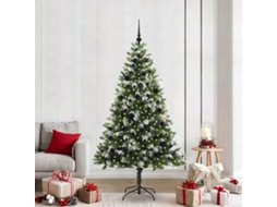 Vidaxl Árvore De Natal Artificial Com Dobradiças E Neve Coberta 210 Cm
