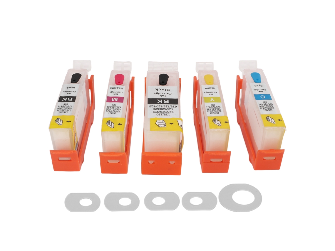 5pcs Cartucho de Tinta 4 Cores com Chip Inteligente Capacidade Grande Acessórios de Impressora para Documentos e Imagens