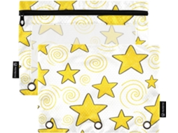 Pastas De Bolso Adoráveis Para 3 Em Formato Sino, Pacote Com 2 Unidades, Material Escolar Para Estudantes, Estrelas