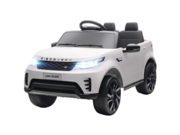 Carro Elétrico Discovery 12v Branco 3 6 Anos (2 Motores, Suspensão, Controle Remoto, Usb, Música, Faróis, Buzina)
