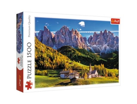 Puzzle 1500 Val Di Funes, Dolomitas, Itália Trefl 26163 Trefl Puzzle