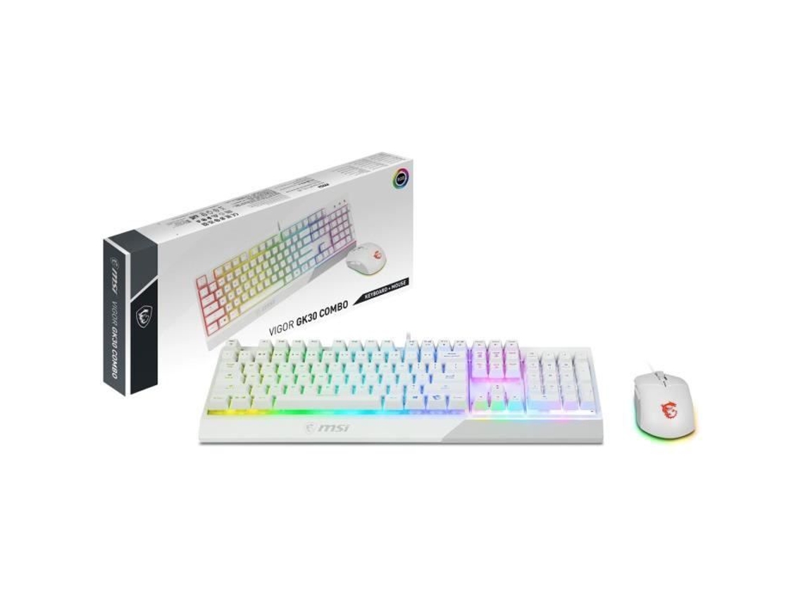 Teclado E Mouse Sem Fio Msi Vigor Gk30 Com Teclado Qwerty Espanhol Aquaforge