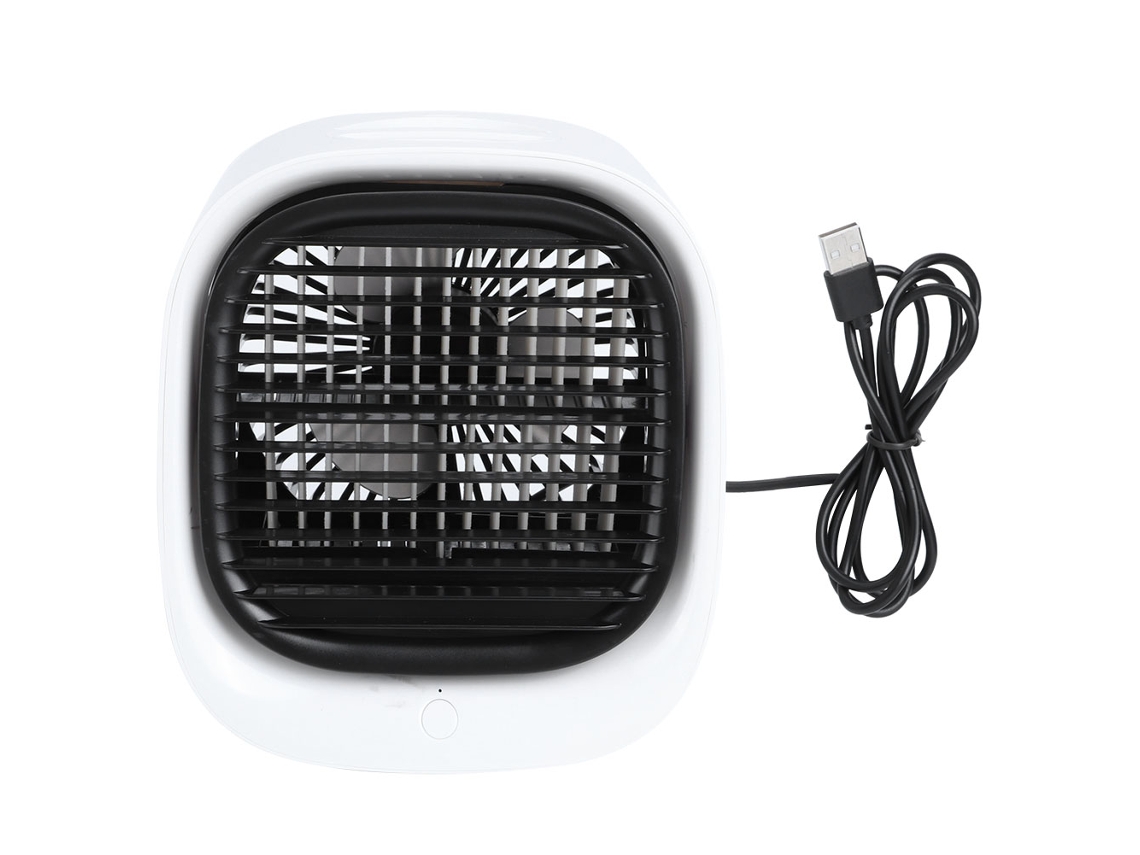 Ventilador Usb com Umidificação Luzes Coloridas Branco