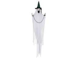 Fantasma Halloween Com Movimento E Luz Led