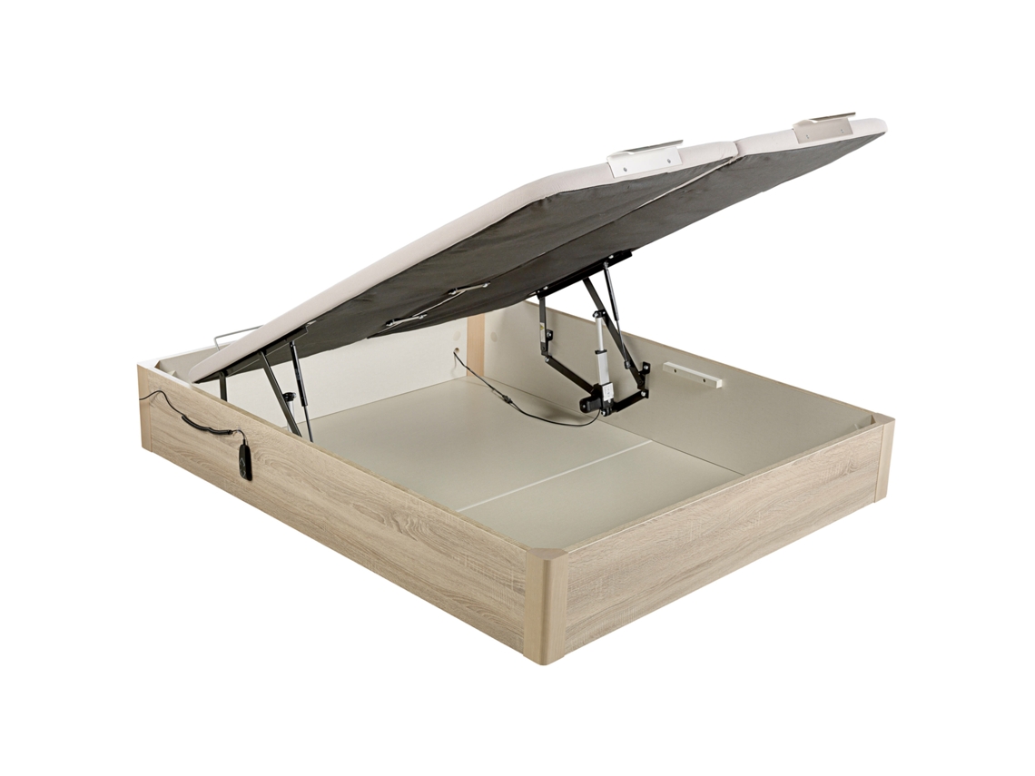 Sommier com Arrumação Elétrica PIKOLIN Design Tampa Dupla - 200x200cm (31 Cm de Altura - Natural)