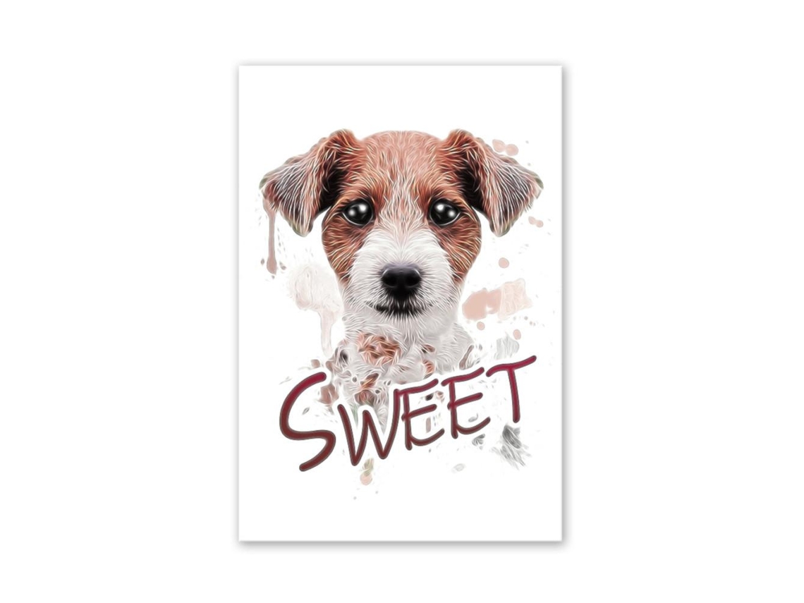 Pintura Decorativa Laxiscreed De Filhote De Cachorro Em Estilo Nórdico Para Escritórios E Residências