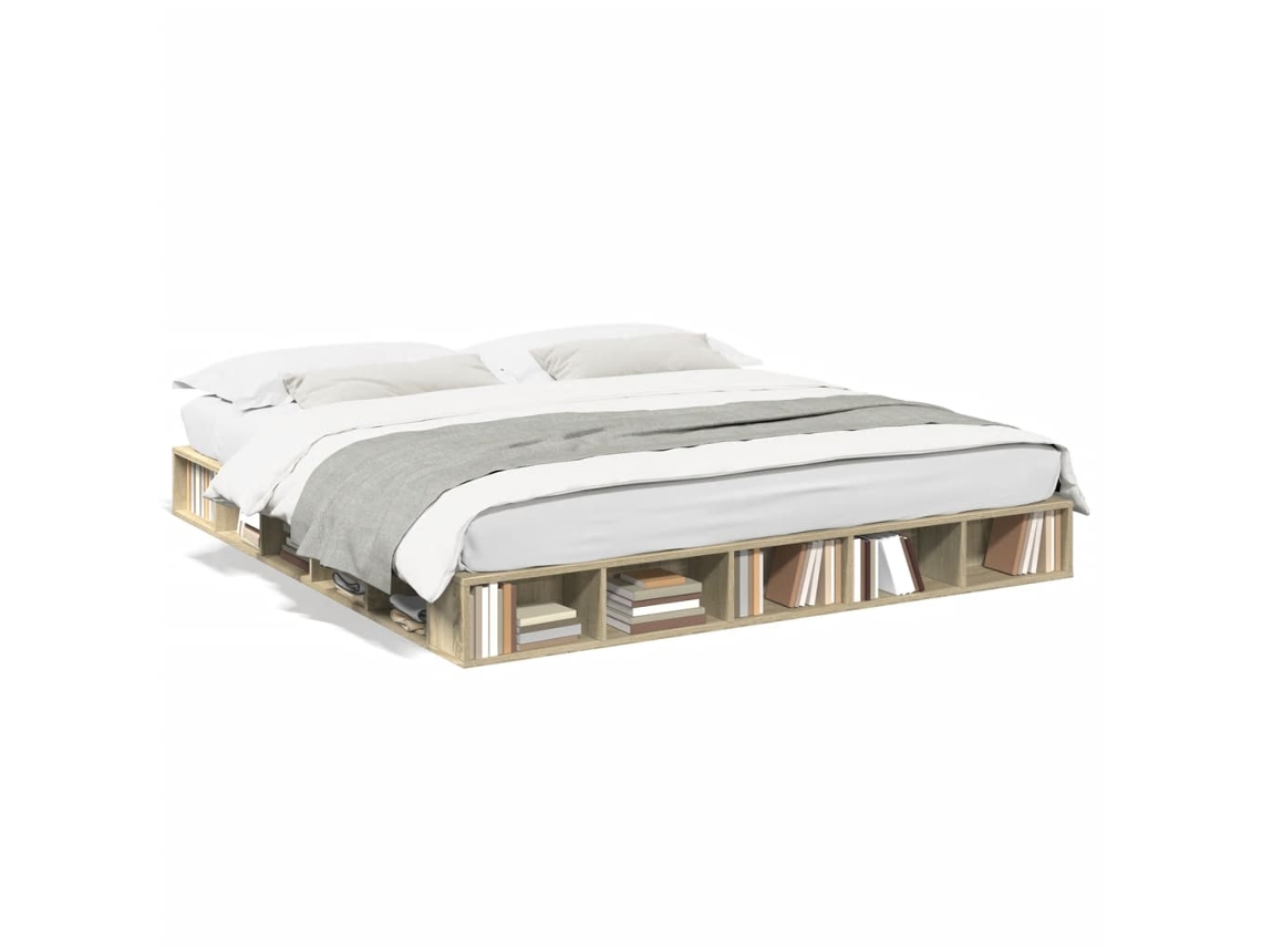 Estrutura de Cama Derivados Madeira Carvalho Sonoma MAISON EXCLUSIVE (200x200 cm)