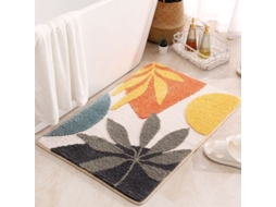 Tapete de Banheiro com Estampas de Folhas Coloridas