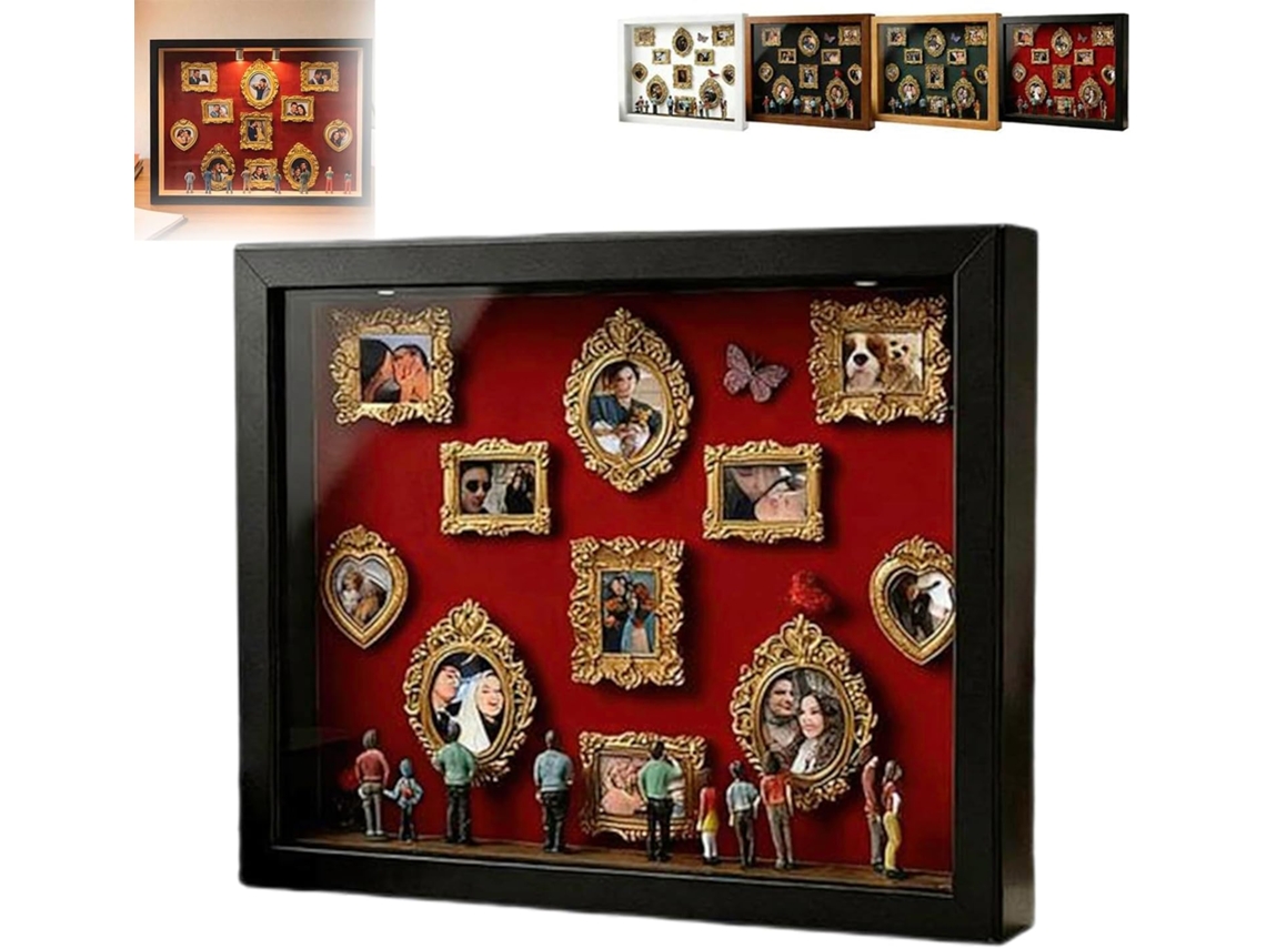 Caixa De Silhuetas De Mini Museu Diy Com Luzes, Caixa De Sombras Mini Museu Dos Eua Kit 8