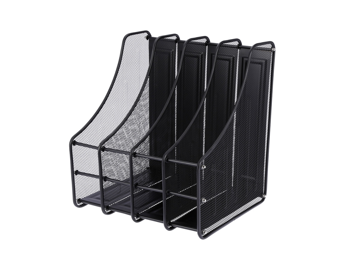 Suporte Vertical De Revista Com 4 Compartimentos Para Organizar E Classificar