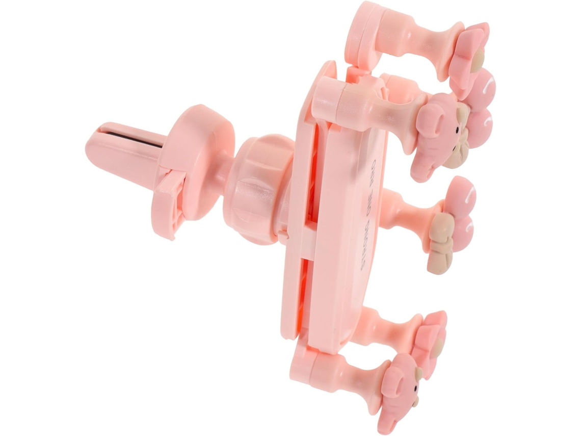 Suporte para celular veicular com fixação plástica anti-impacto.
