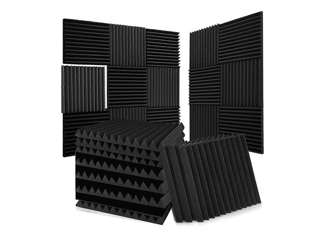 52 Painéis De Espuma Acústica De 1x12x12 Polegadas Para Isolamento De Som Em Paredes