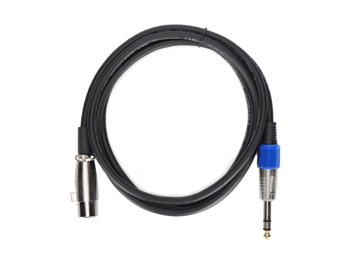 Cabo Xlr Fêmea para 6.35mm Jack Sinal Balanceado 2m para Microfone Estúdio Performance S/MARCA