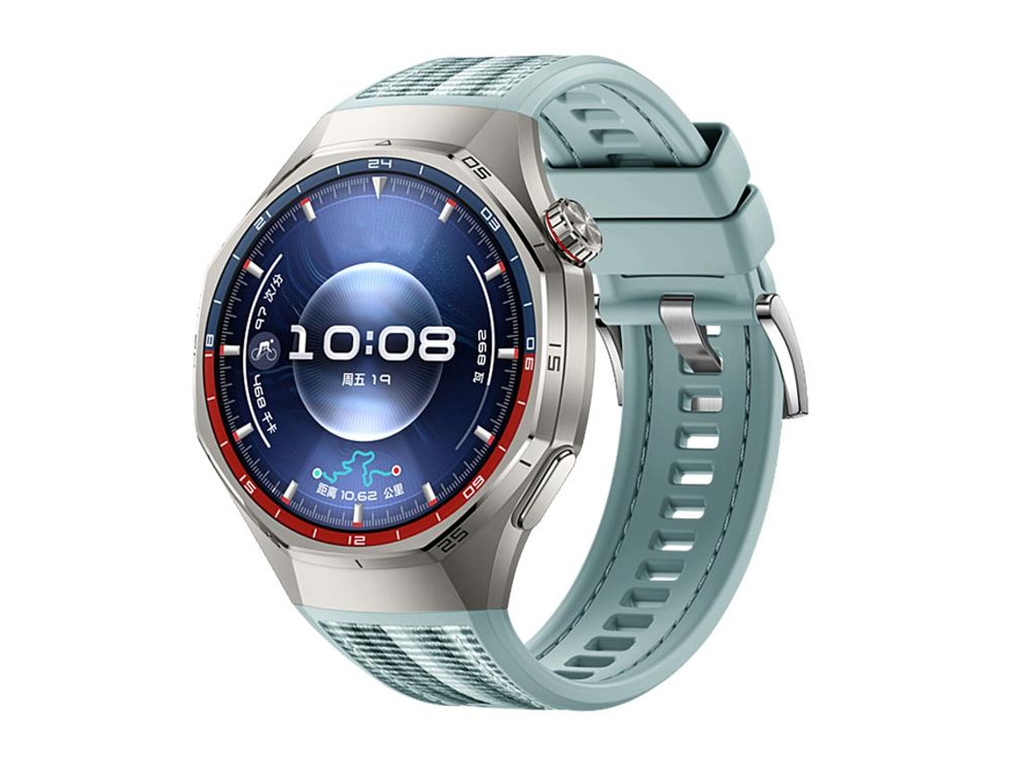 Bracelete Para Huawei Watch Gt 6 Pro - Nylon Trançado Híbrido E Silicone - Fivela De Liberação Rápida Azul Claro