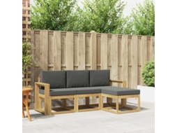 Vidaxl Conjunto De Sofás Para Exterior 4 Pcs
