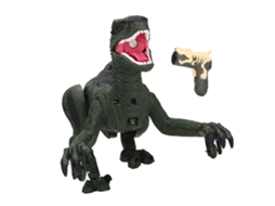 Primerox brinquedo Dinossauro Controle Remoto com Neblina Água Som Luz Andamento Simulado Verde