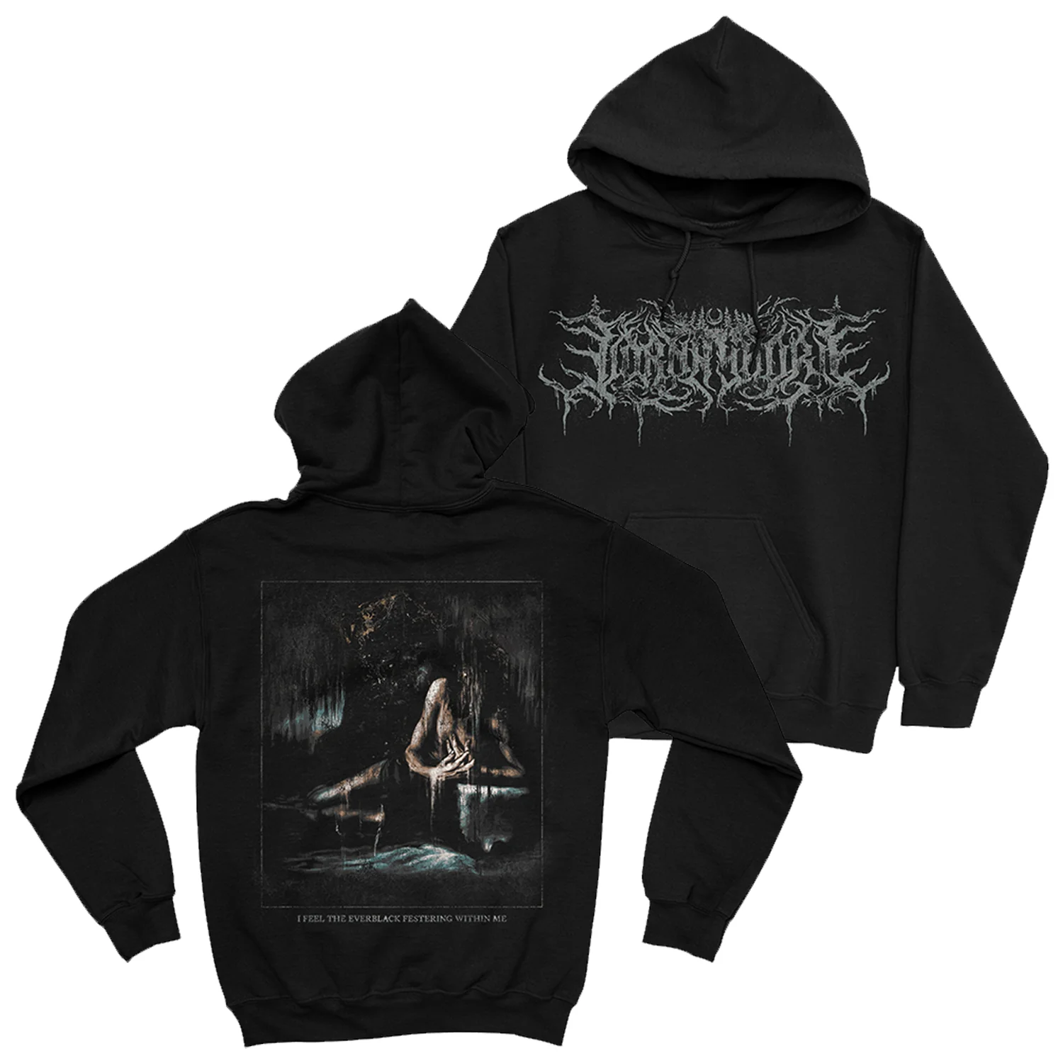 Lorna Shore Pre-order I Feel The Everblack Festering Within Me Cover Pullover Hoodie Rockinstone-s
