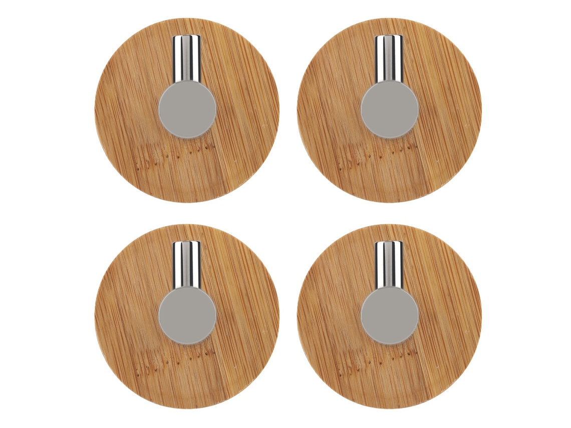 Gancho de parede adesivo para banheiro e quarto com 4 peças S/MARCA